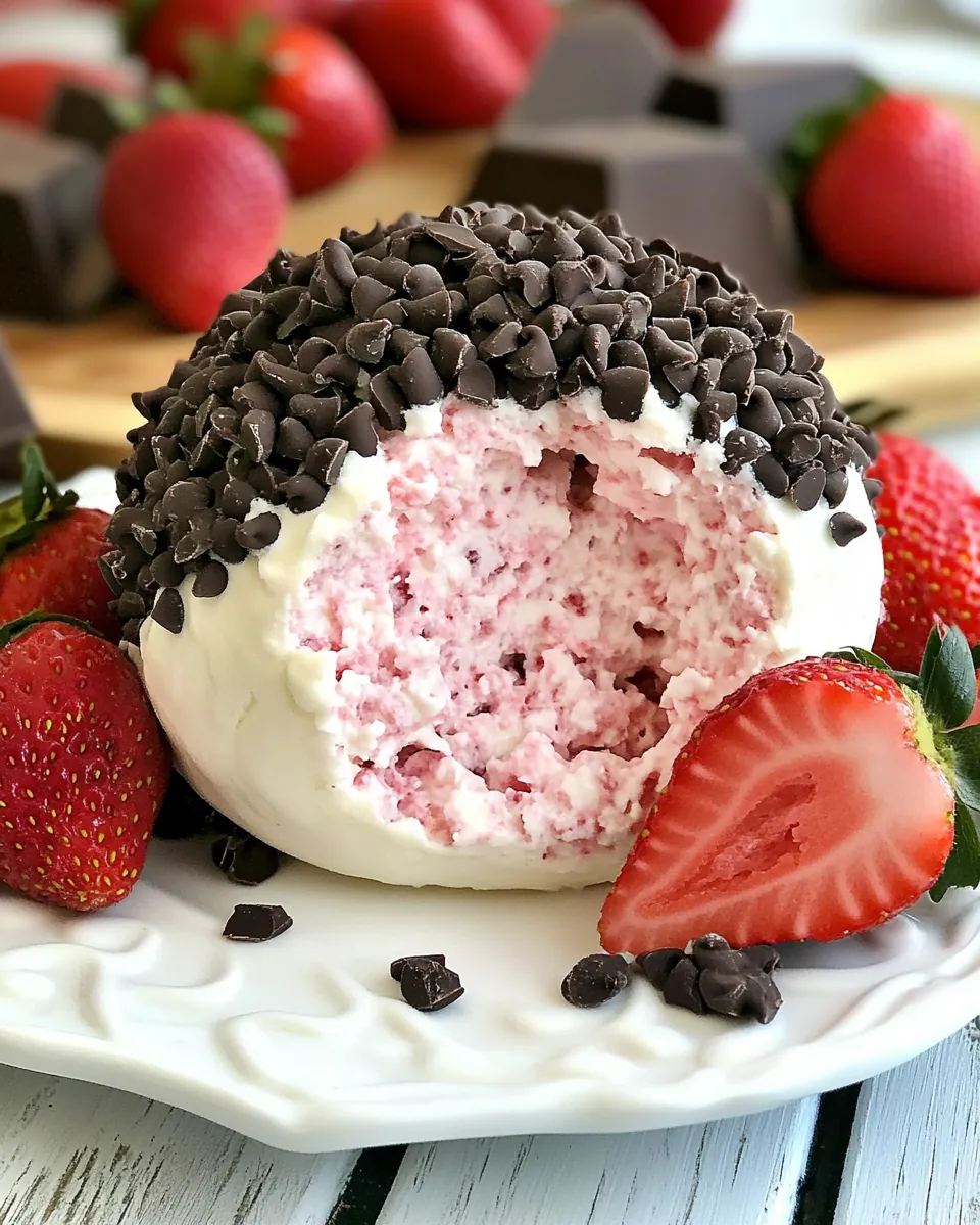 Chocolate Covered Strawberry Cheese Ball