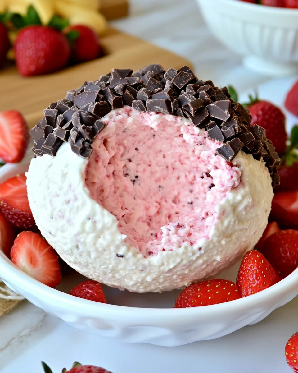 Chocolate Covered Strawberry Cheese Ball