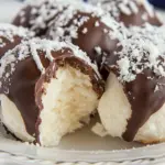 Chocolate Dipped Snowball Cookies