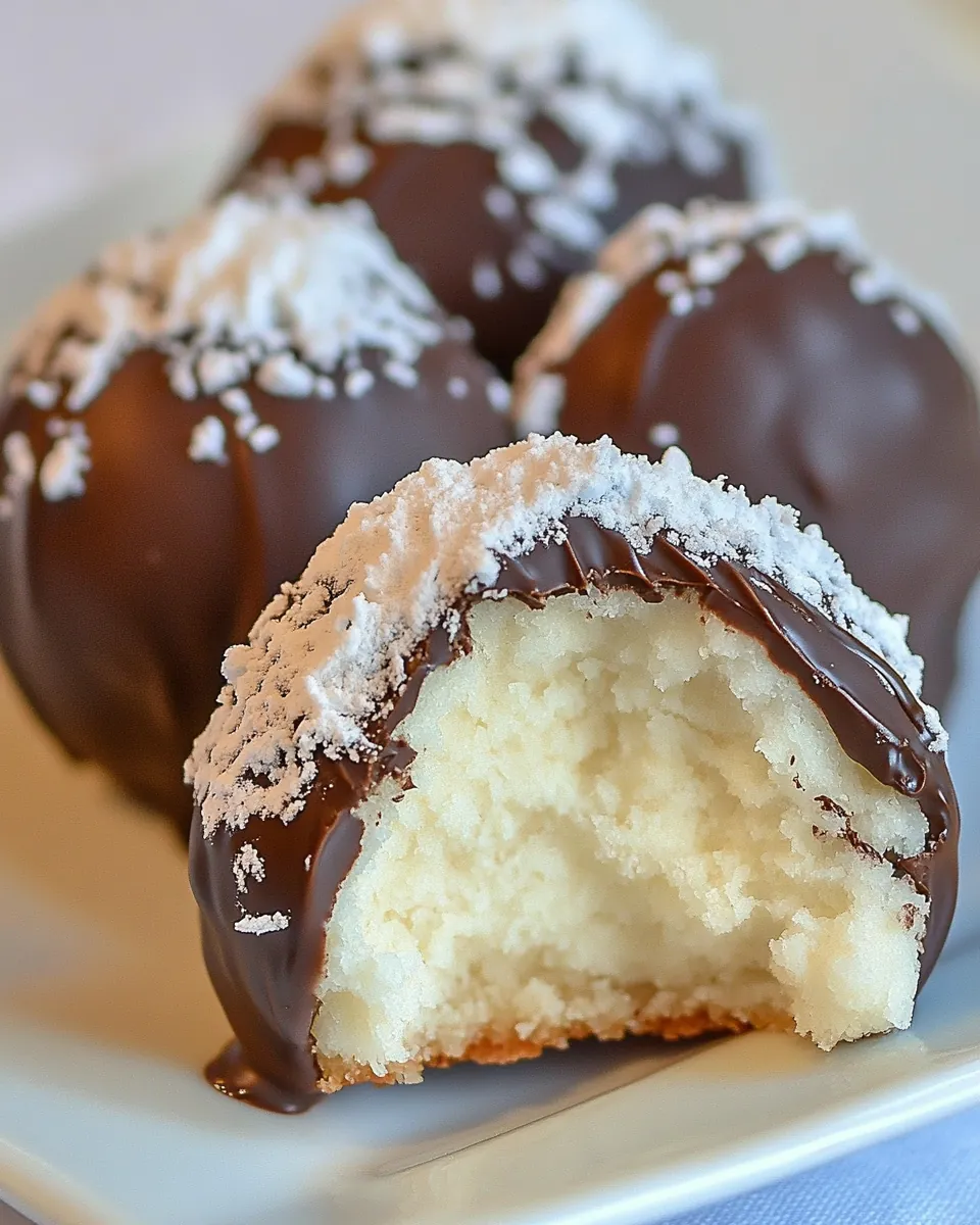 Chocolate Dipped Snowball Cookies