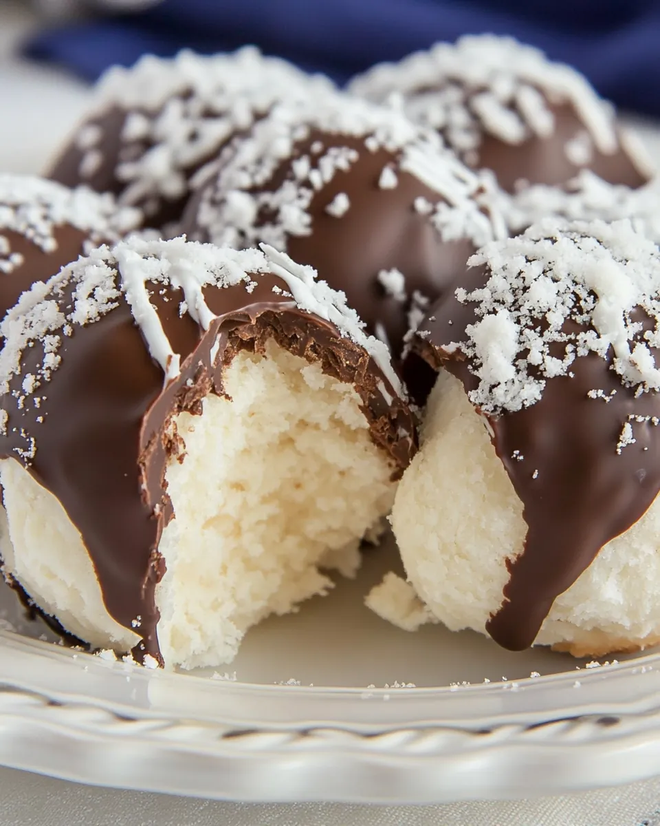 Chocolate Dipped Snowball Cookies