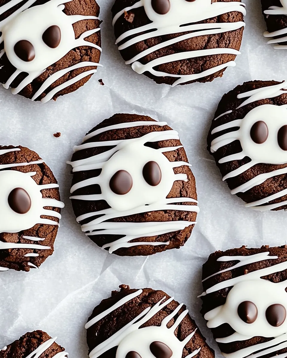 Chocolate Mummy Cookies