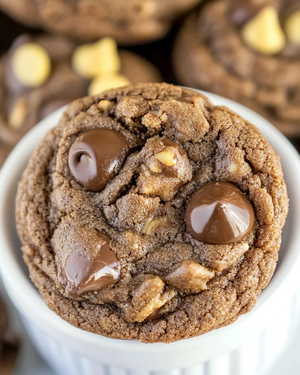 Chocolate Peanut Butter Chocolate Chip Cookies