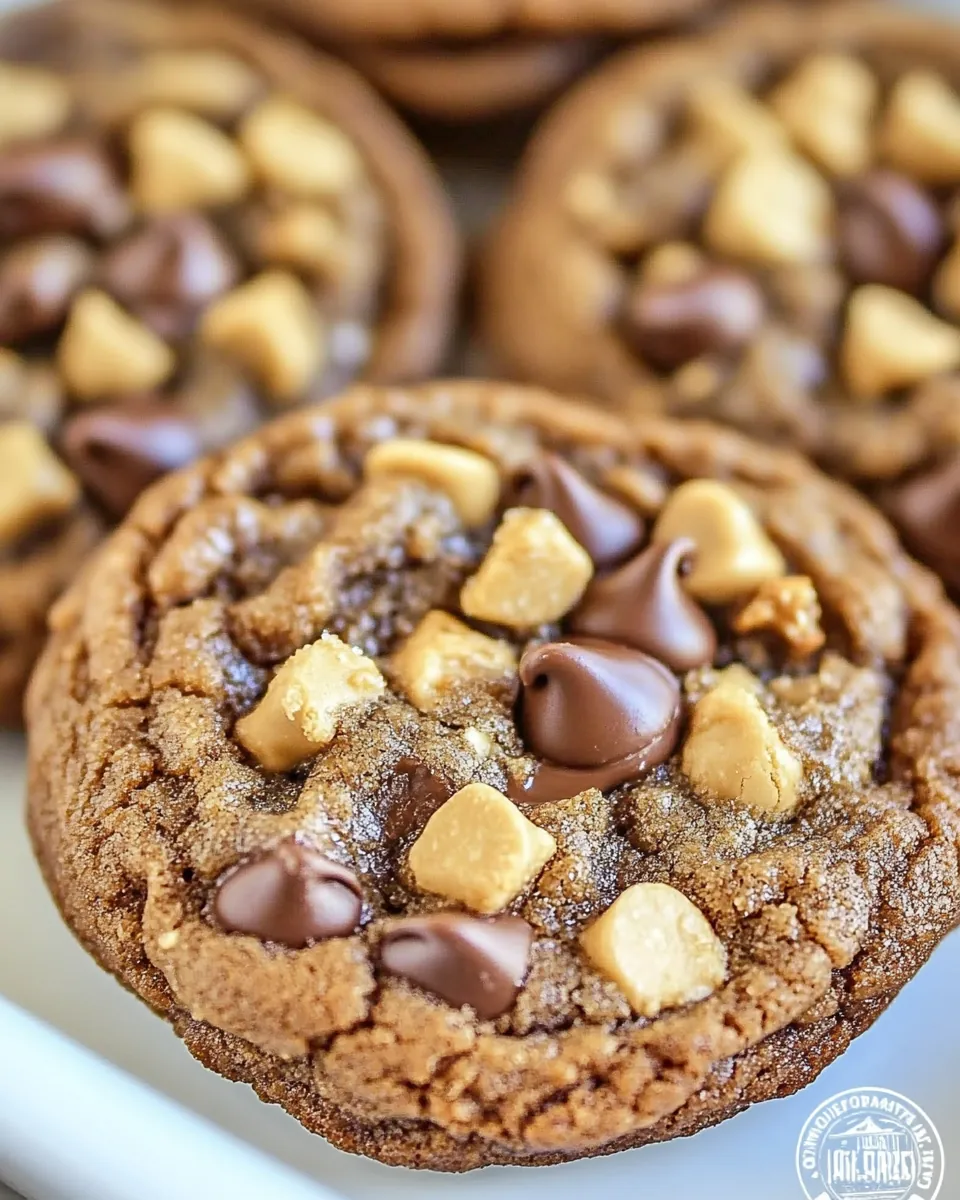 Chocolate Peanut Butter Chocolate Chip Cookies