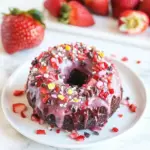 Chocolate Strawberry Baked Donuts