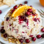 Christmas Cheese Ball Recipe with Orange and Cranberry
