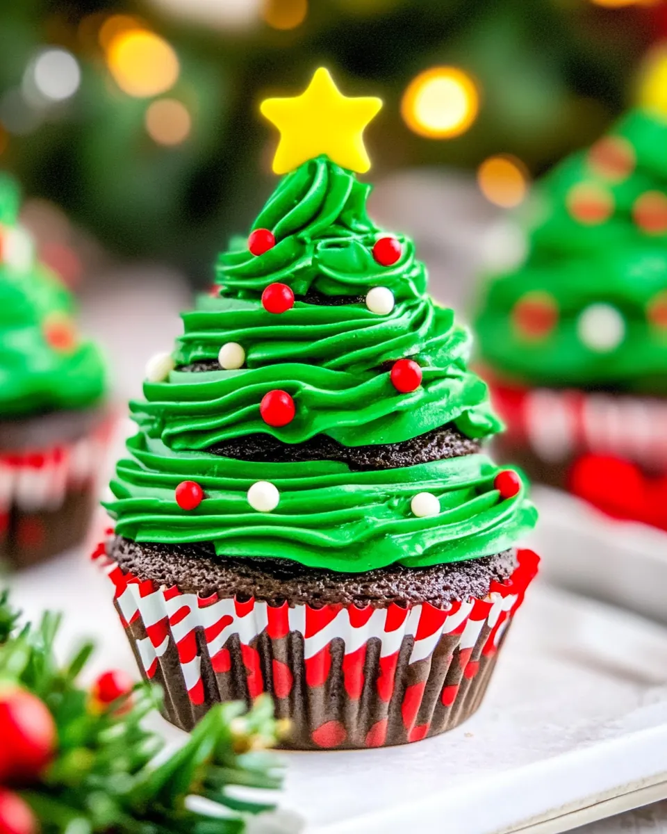 Christmas Tree Cupcakes