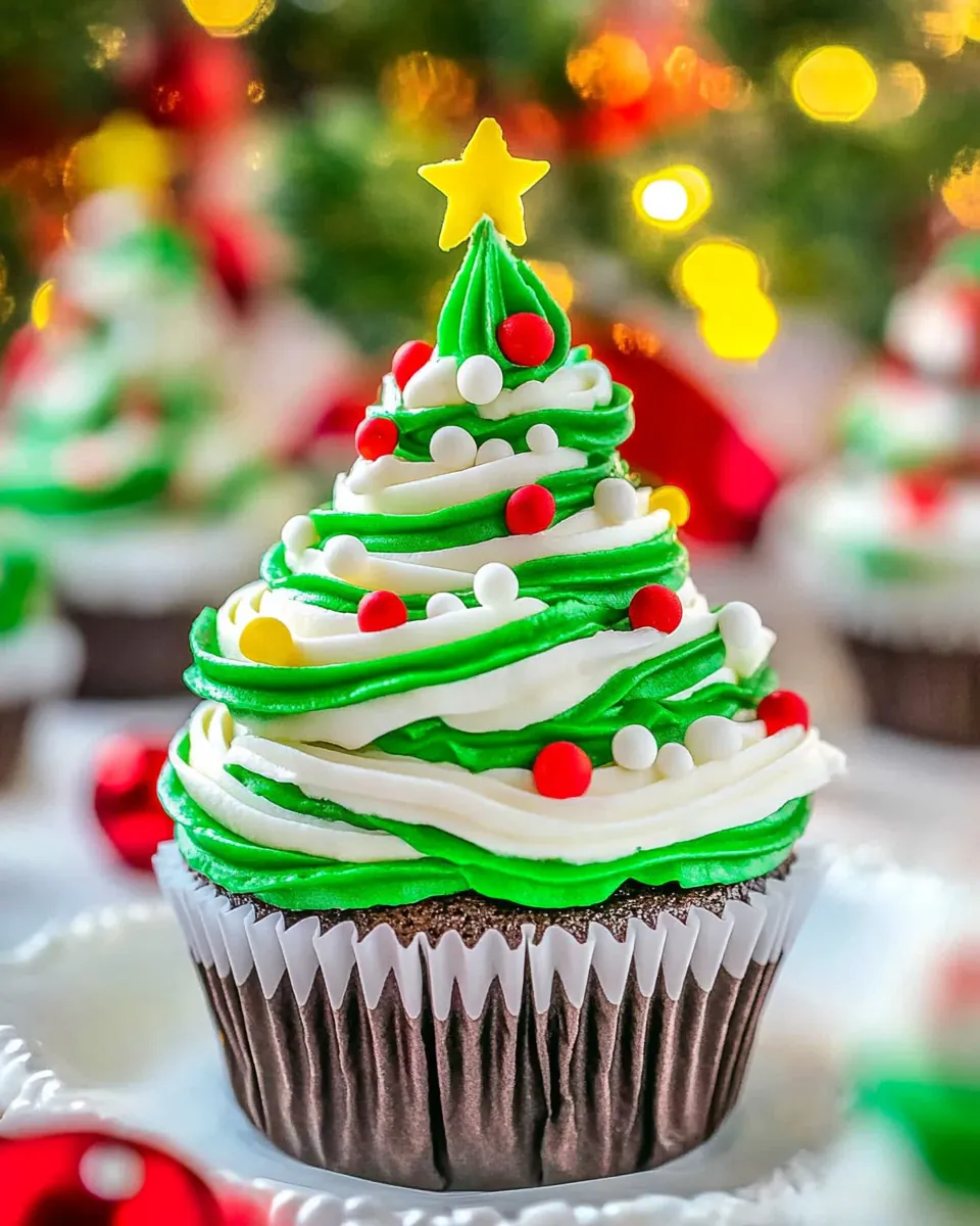 Christmas Tree Cupcakes