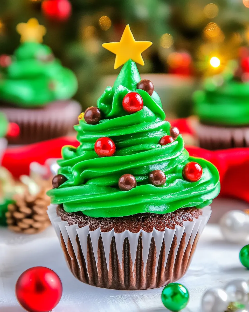 Christmas Tree Cupcakes
