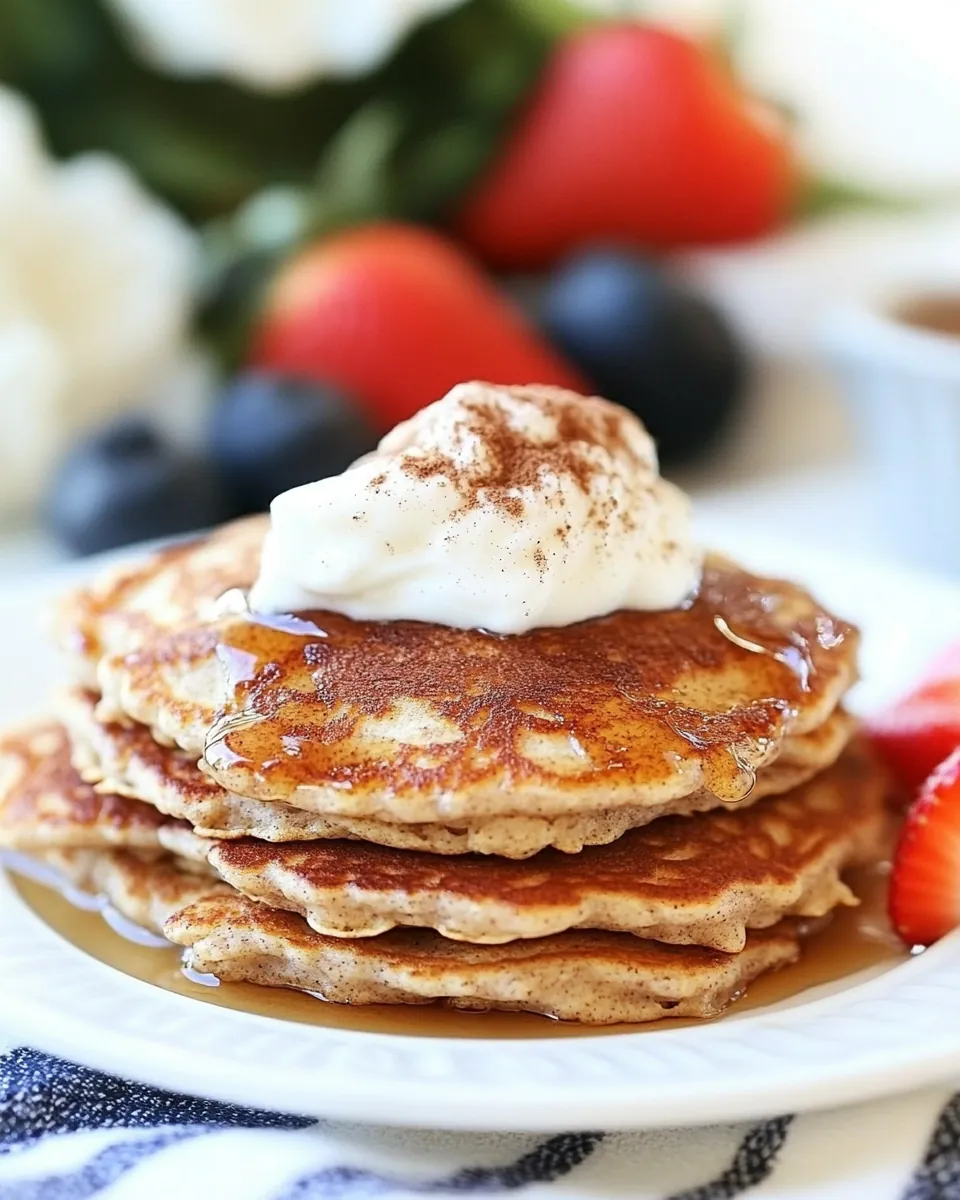 Cinnamon Oatmeal Pancakes