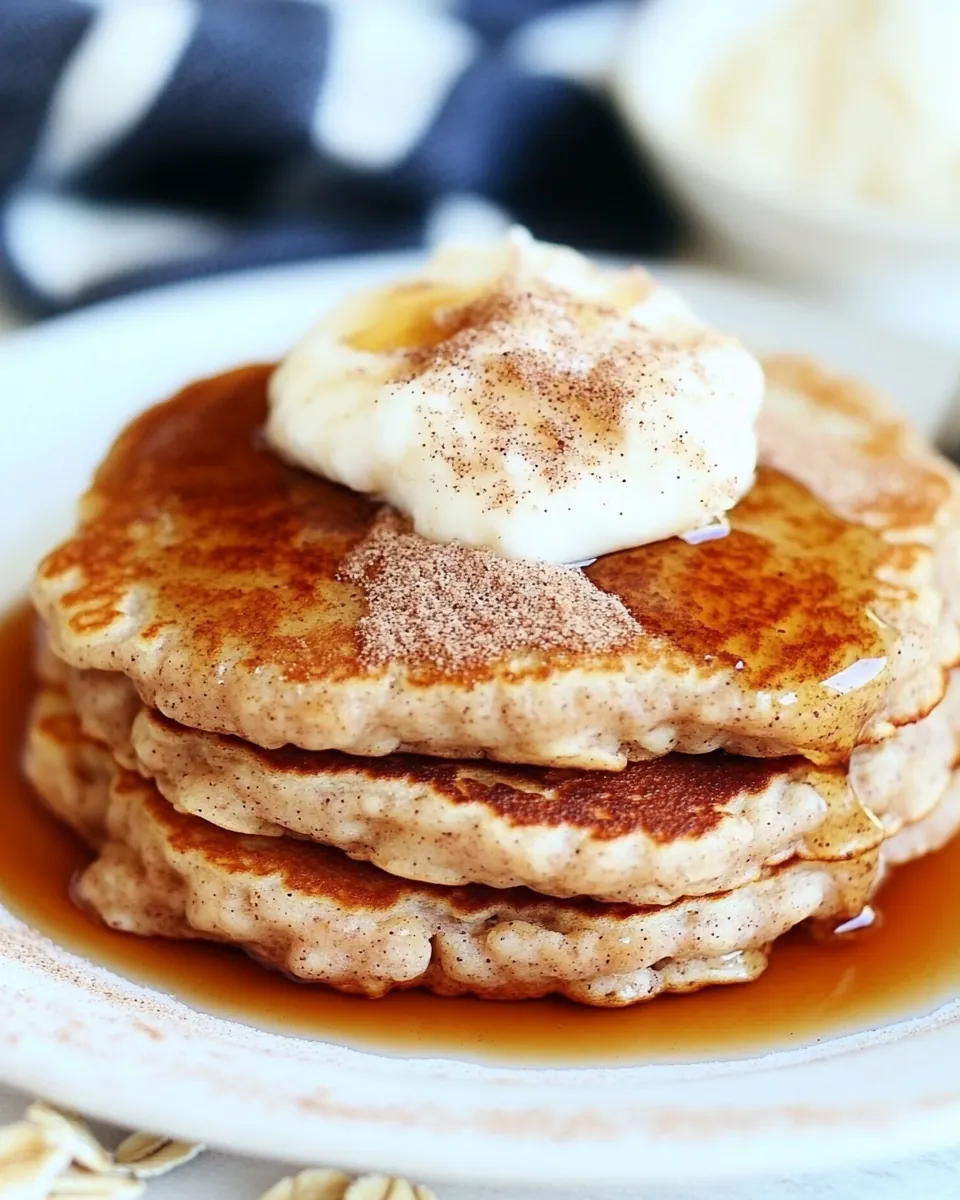 Cinnamon Oatmeal Pancakes