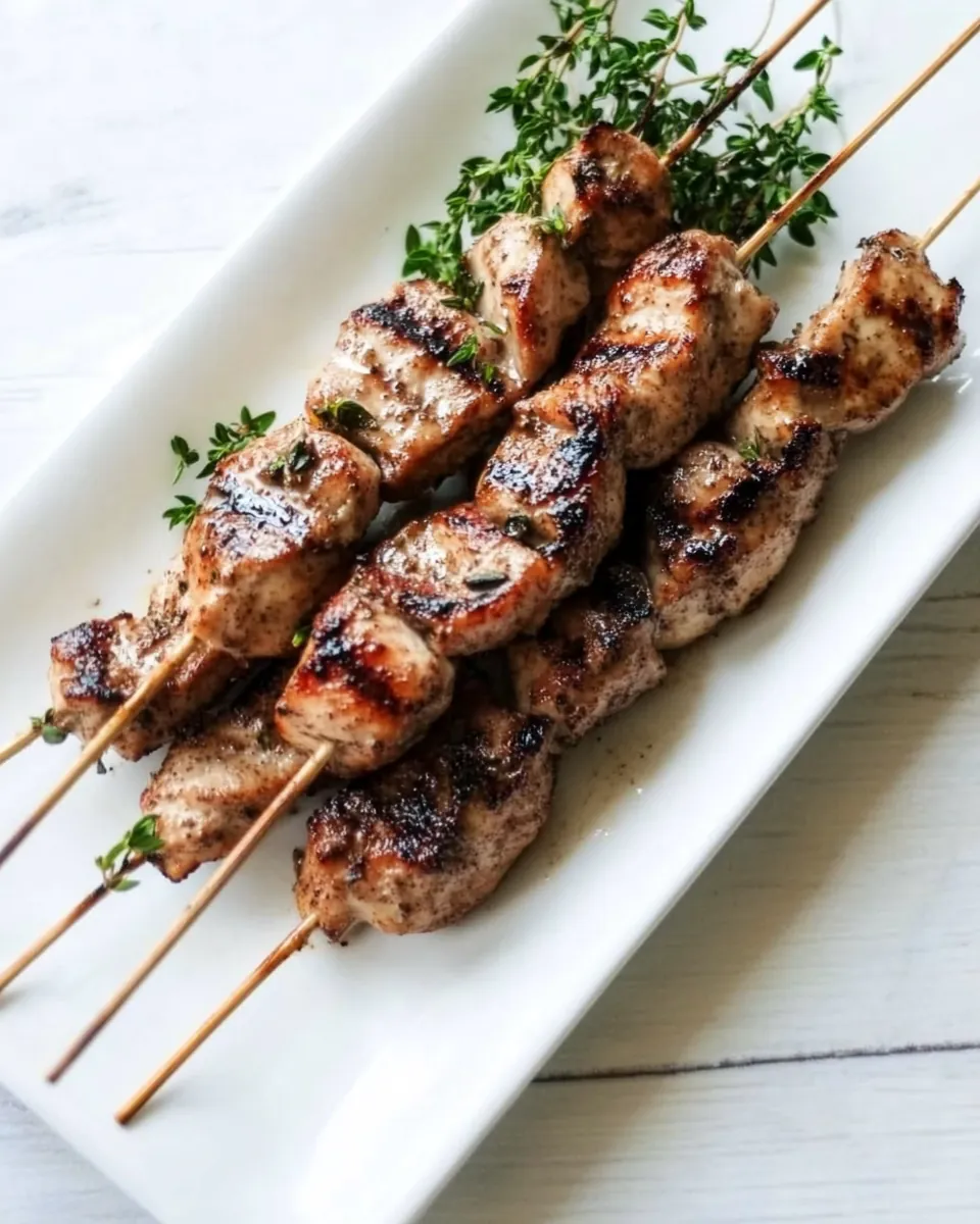 Cinnamon Thyme Chicken Skewers