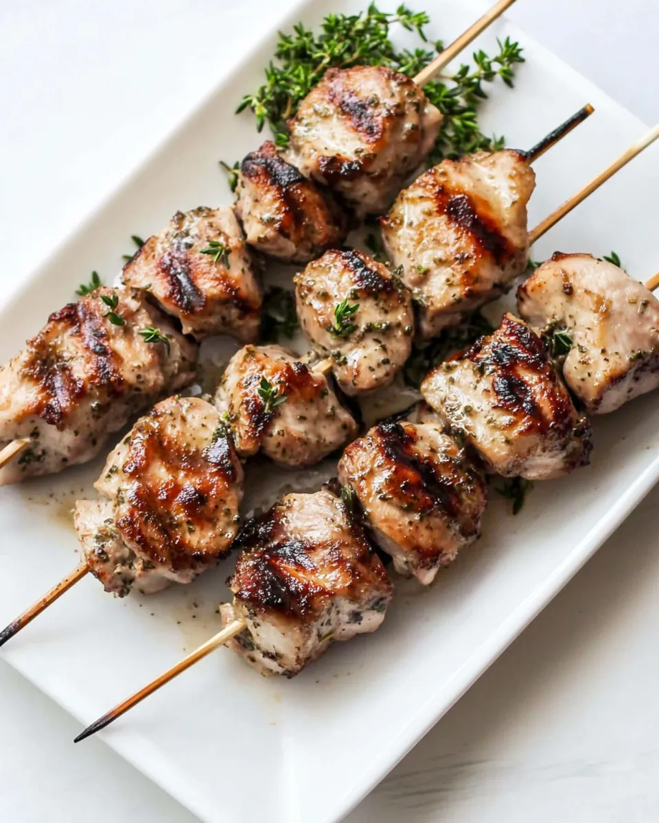 Cinnamon Thyme Chicken Skewers