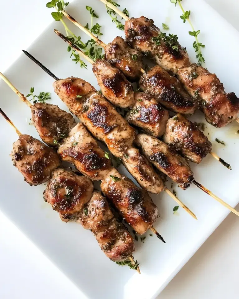 Cinnamon Thyme Chicken Skewers