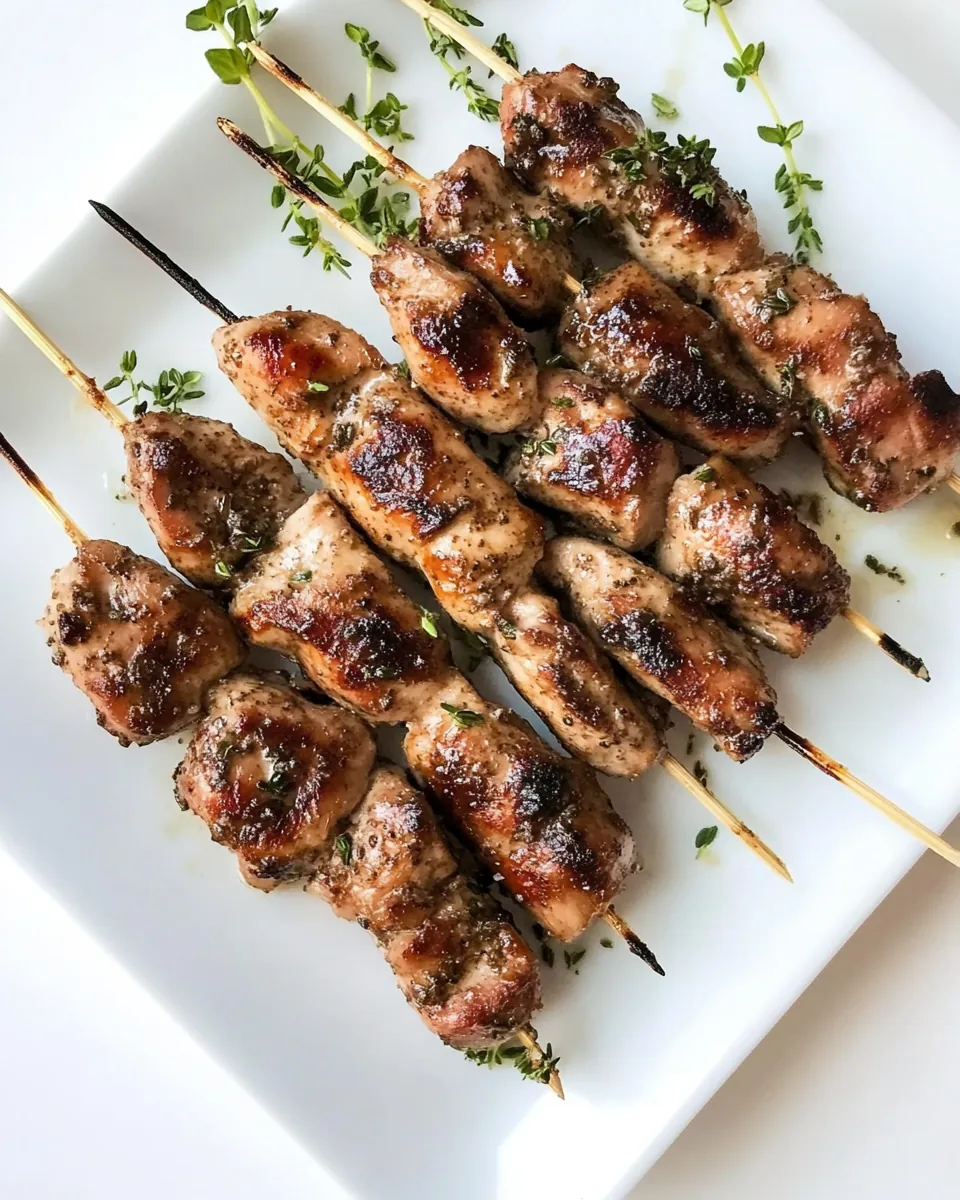 Cinnamon Thyme Chicken Skewers