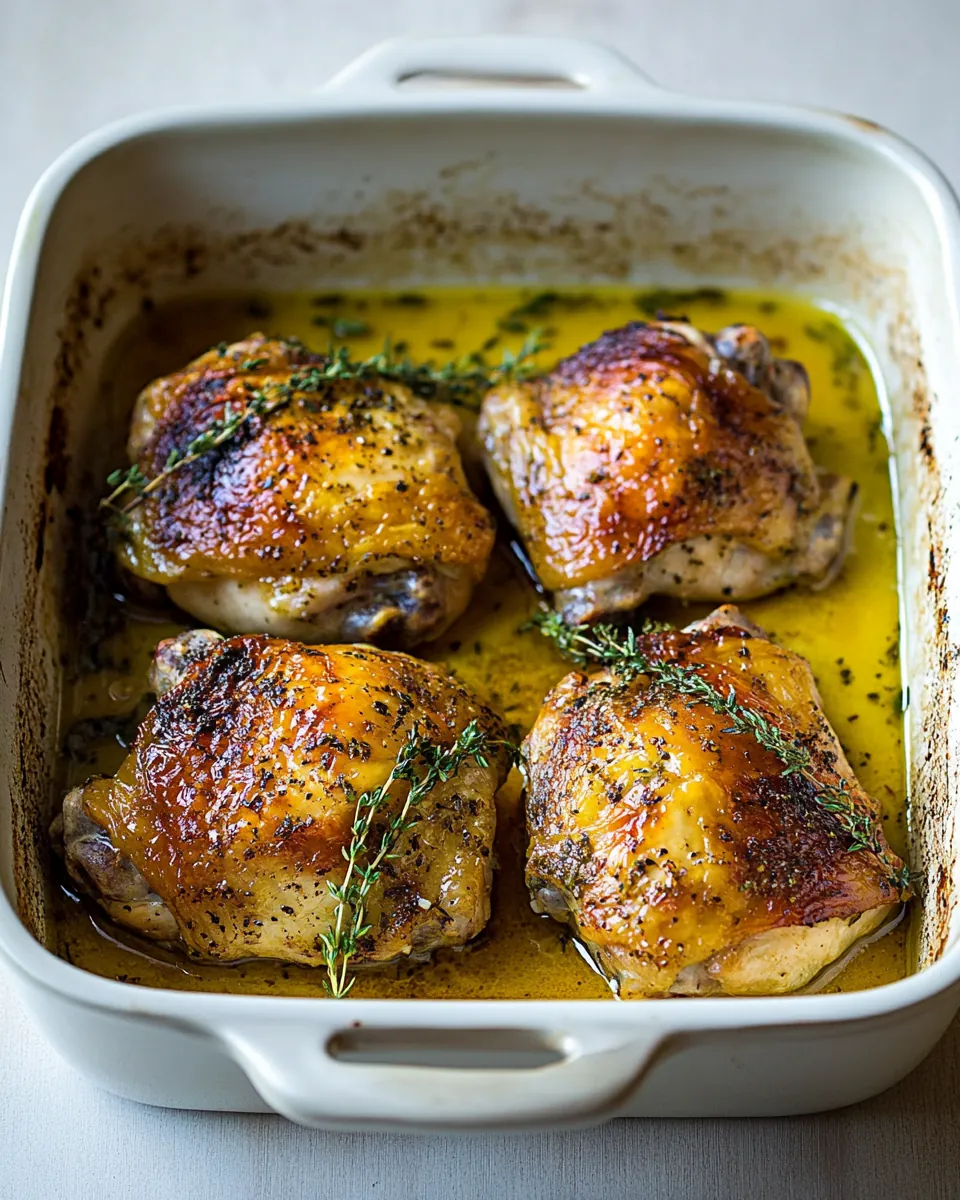 Citrus Herb Roasted Chicken Thighs