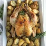 Classic Roast Chicken with Mustard Potatoes