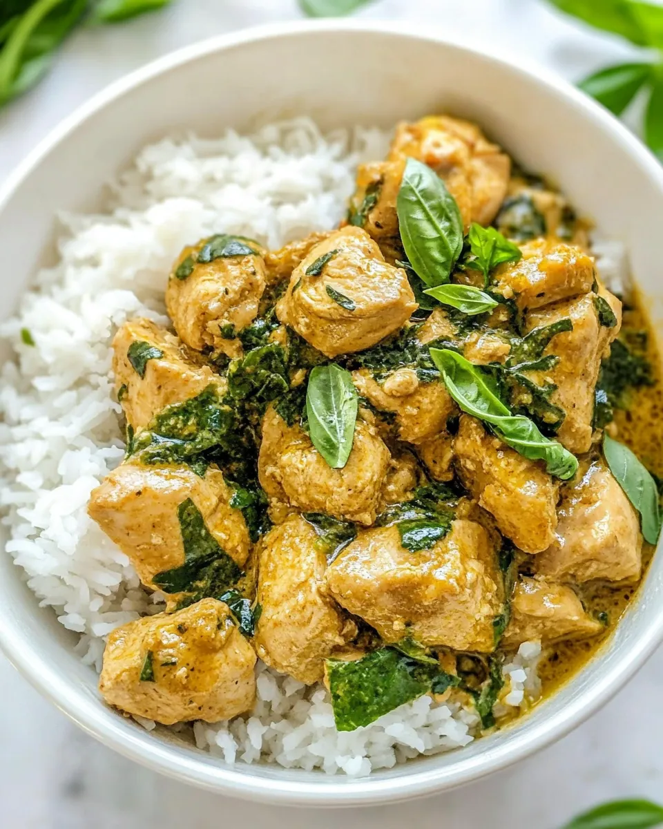 Coconut Basil Chicken Curry