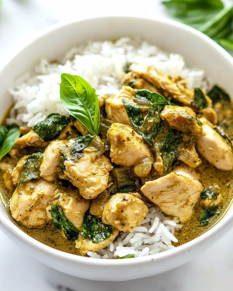 Coconut Basil Chicken Curry