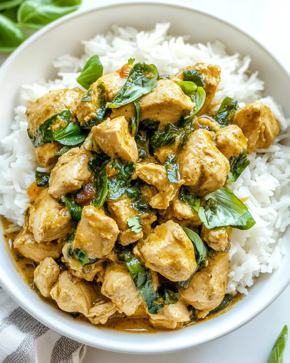 Coconut Basil Chicken Curry