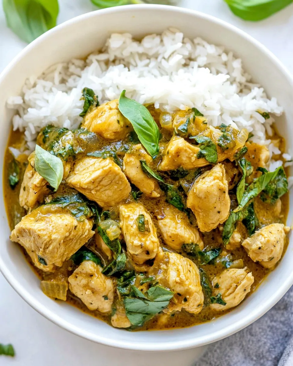 Coconut Basil Chicken Curry