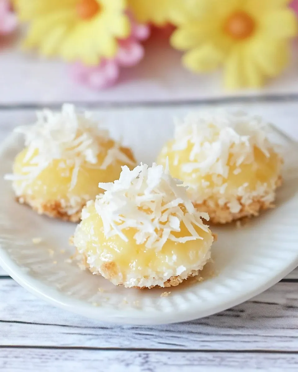 Coconut Lemon Macaroon Nests