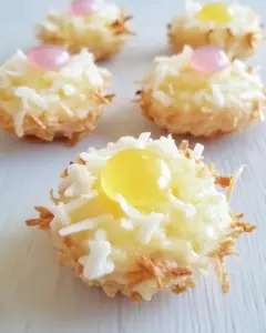 Coconut Lemon Macaroon Nests
