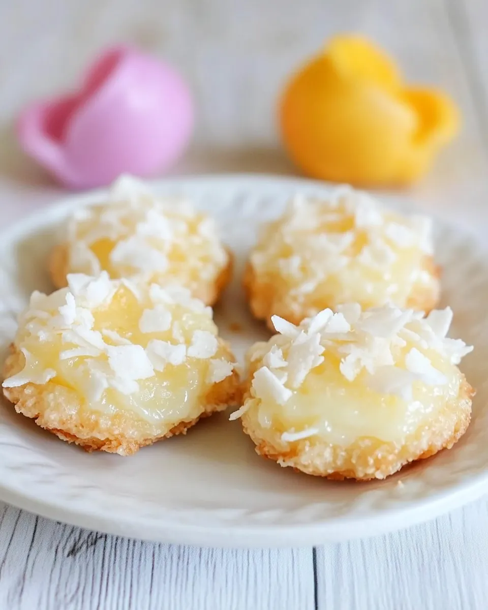 Coconut Lemon Macaroon Nests
