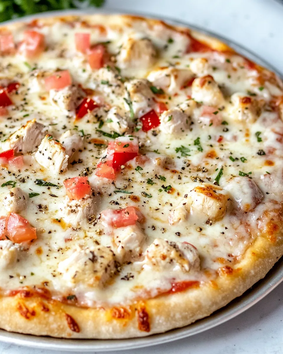 Copycat Olive Garden Chicken Formaggio Pizza