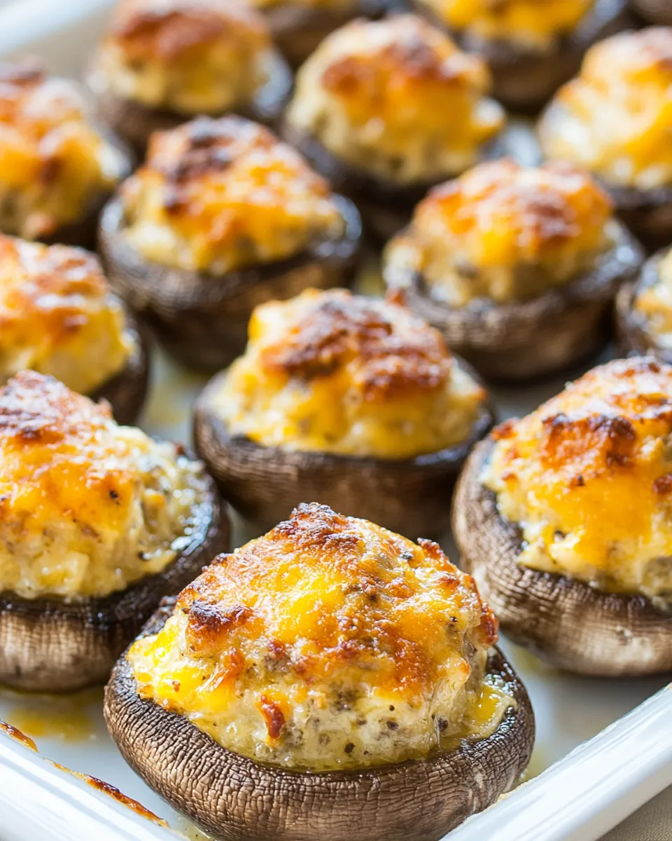Cream Cheese Stuffed Mushrooms