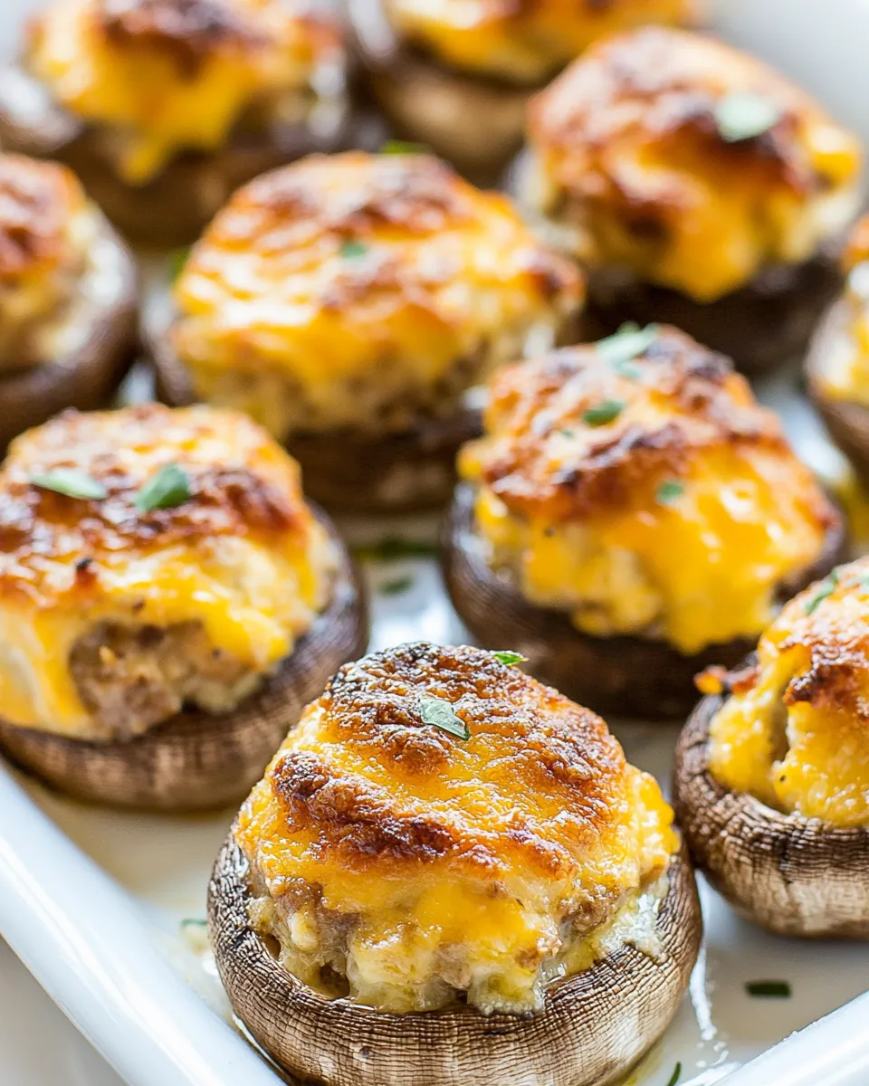 Cream Cheese Stuffed Mushrooms
