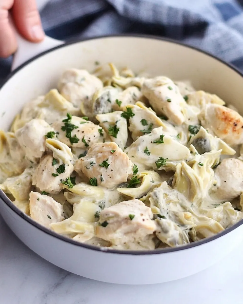 Creamy Artichoke Chicken Skillet