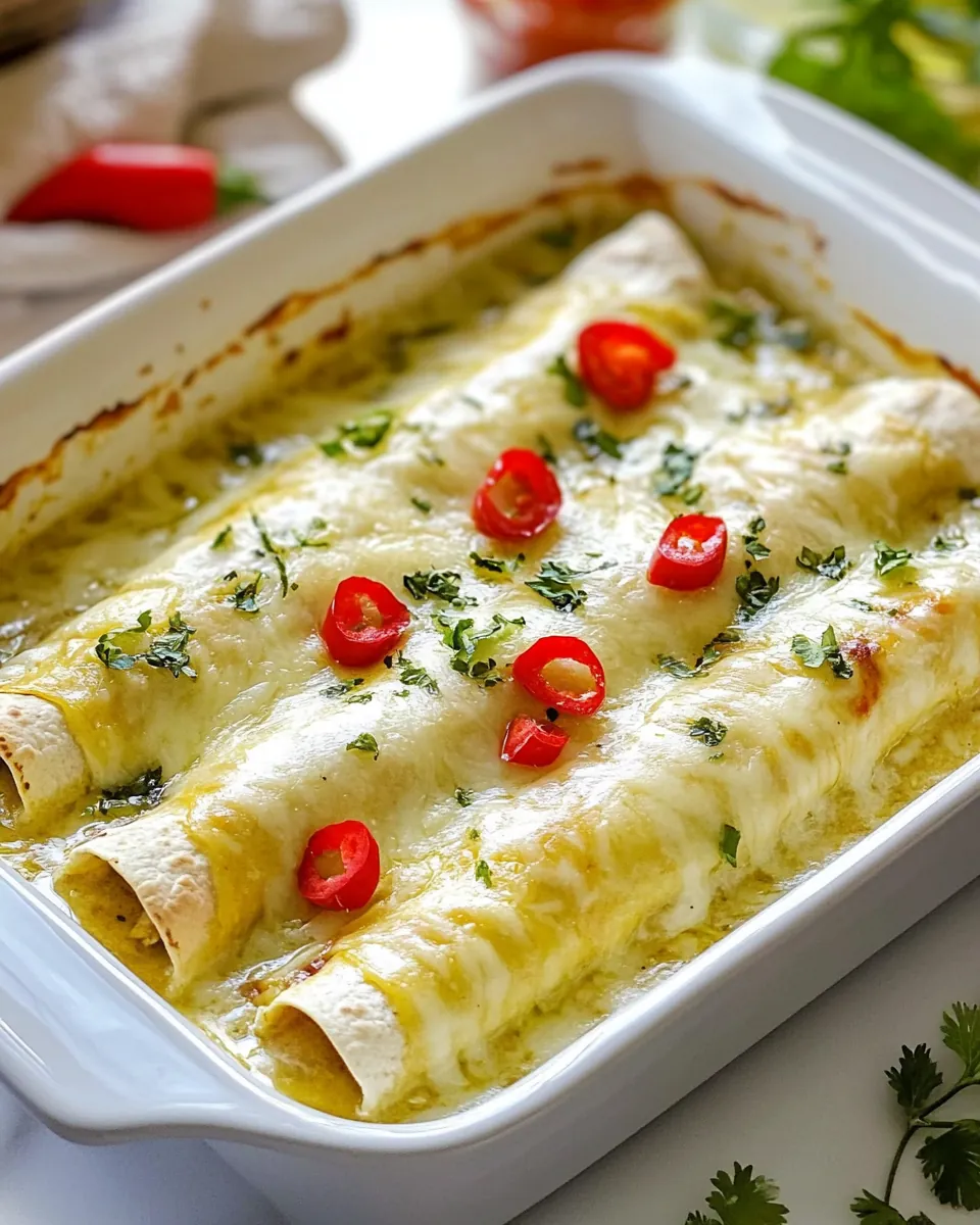 Creamy Chicken Enchiladas