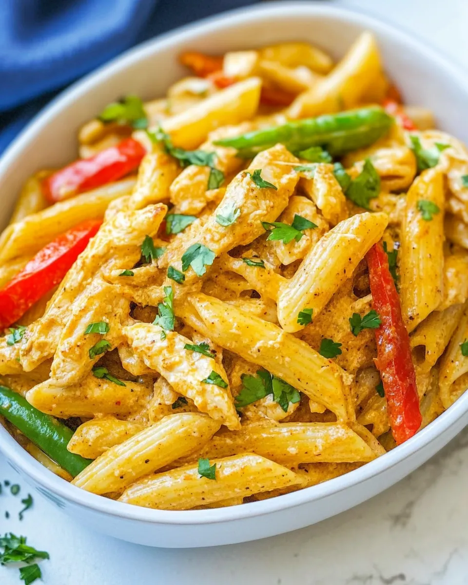 Creamy Chicken Fajita Pasta
