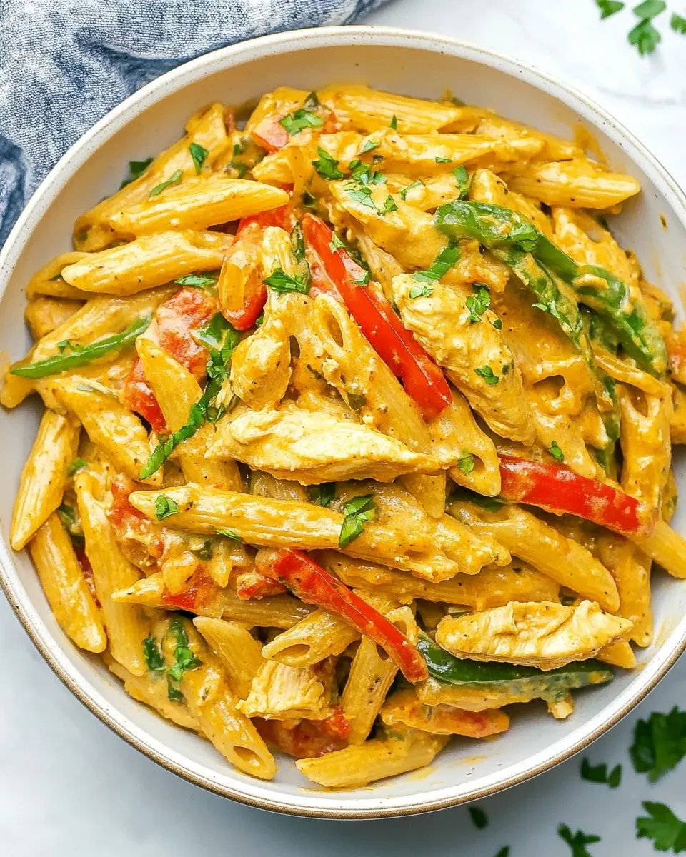Creamy Chicken Fajita Pasta