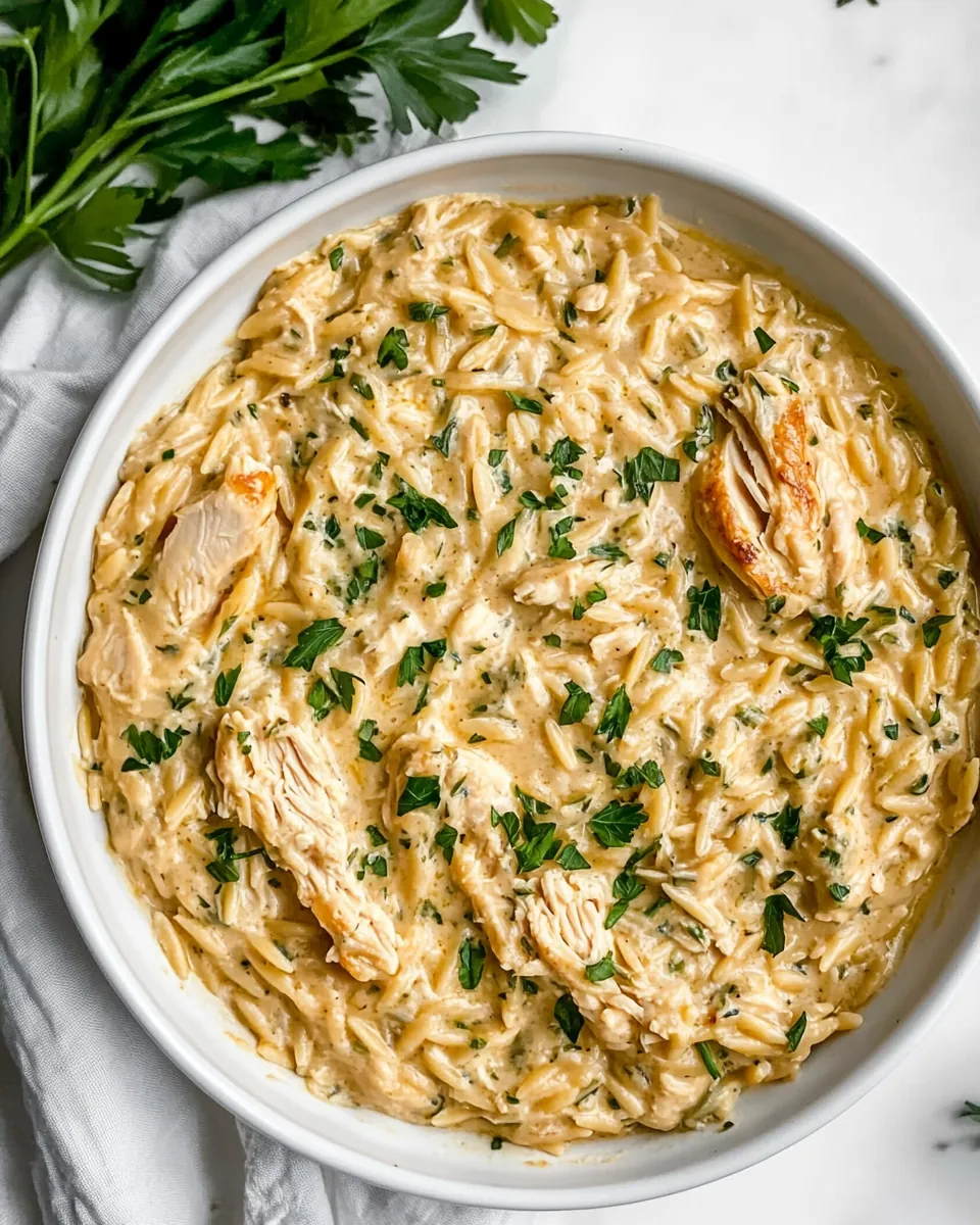 Creamy Chicken Orzo