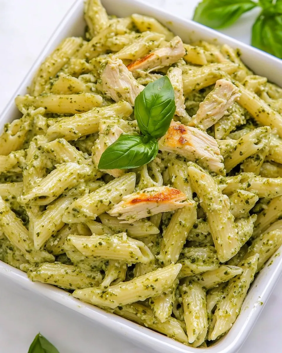 Creamy Chicken Pesto Pasta