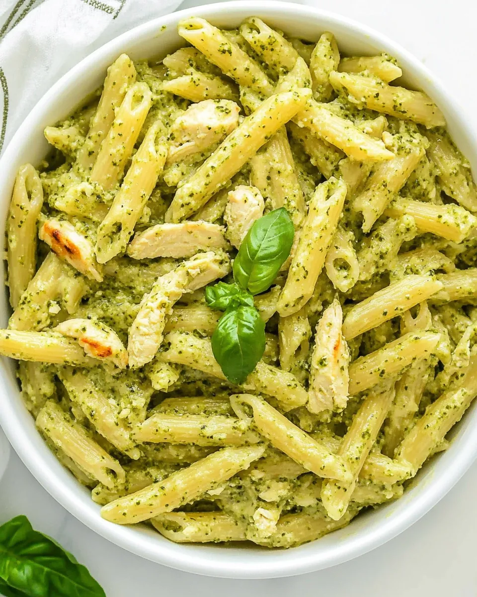 Creamy Chicken Pesto Pasta