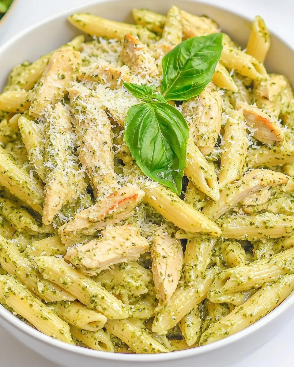 Creamy Chicken Pesto Pasta
