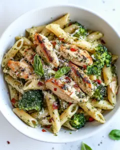 Creamy Chicken Pesto Penne