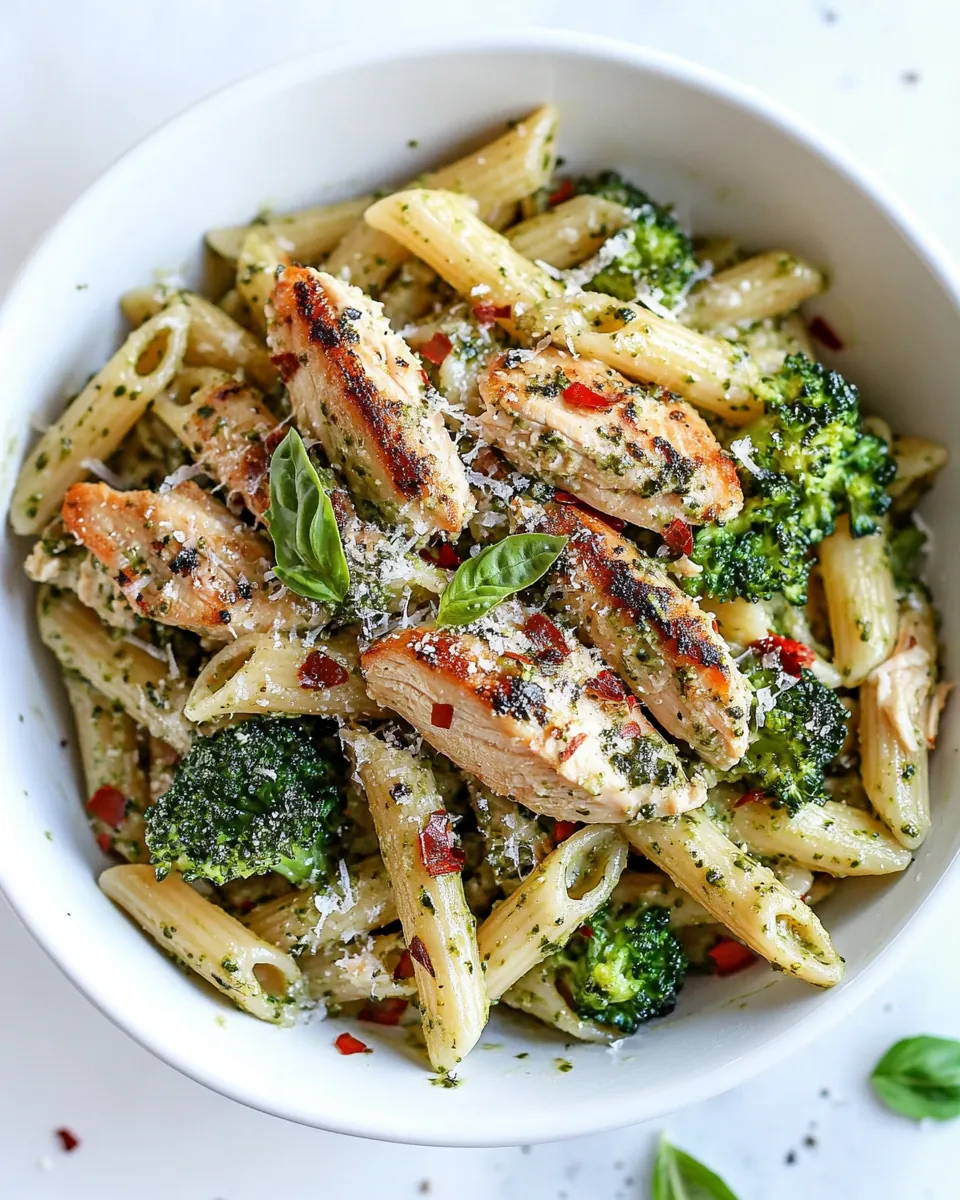 Creamy Chicken Pesto Penne