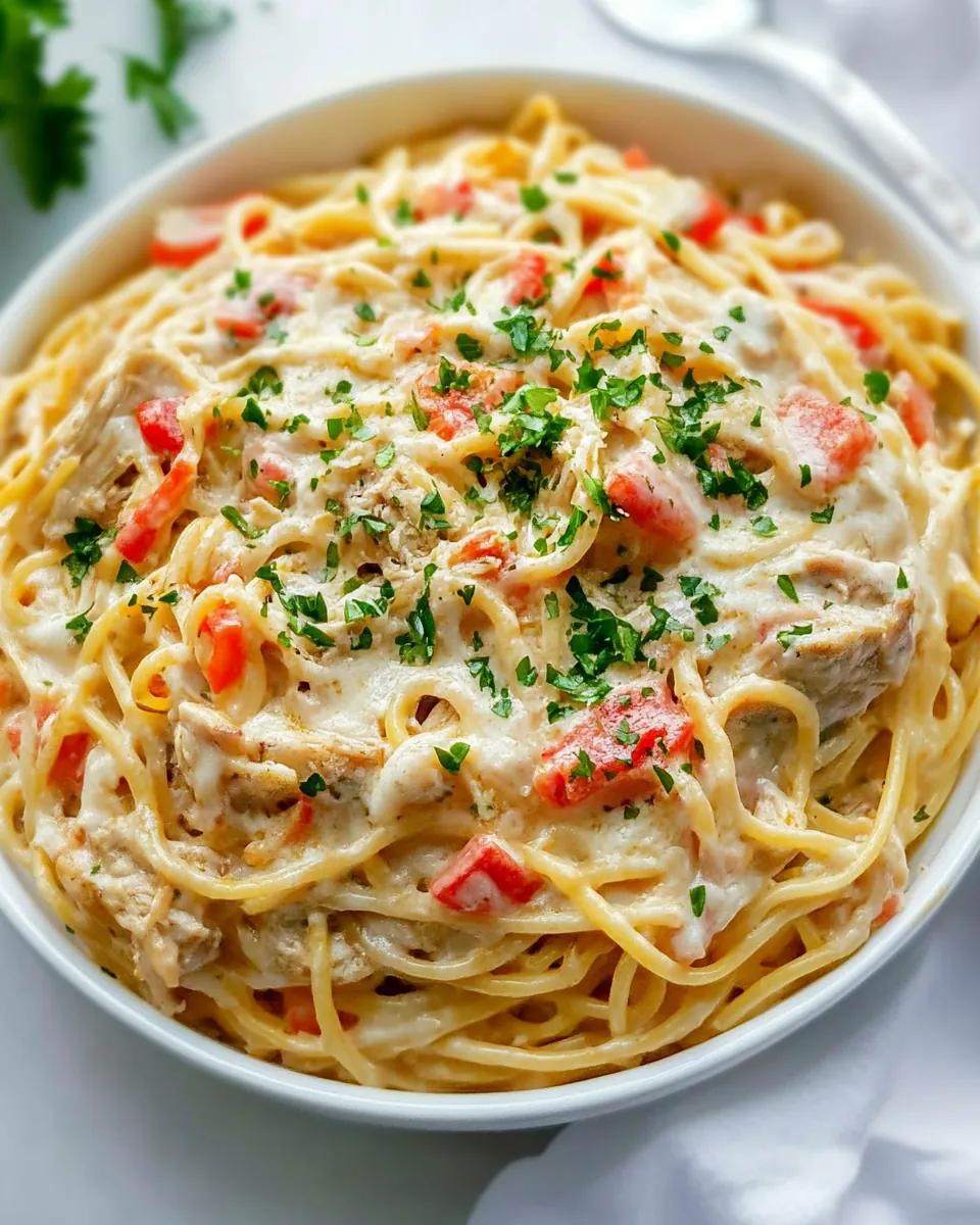 Creamy Chicken Spaghetti