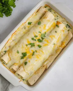 Creamy Chicken Spinach Mushroom Enchiladas