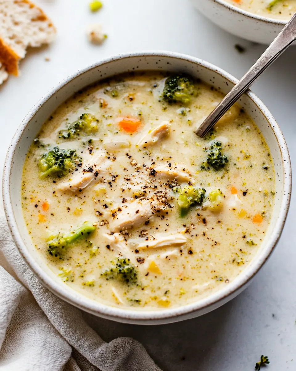 Creamy Chicken and Broccoli Soup