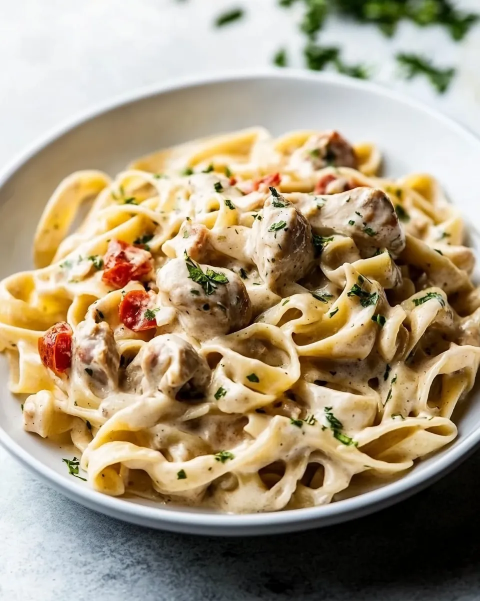 Creamy Chicken and Chorizo Pasta