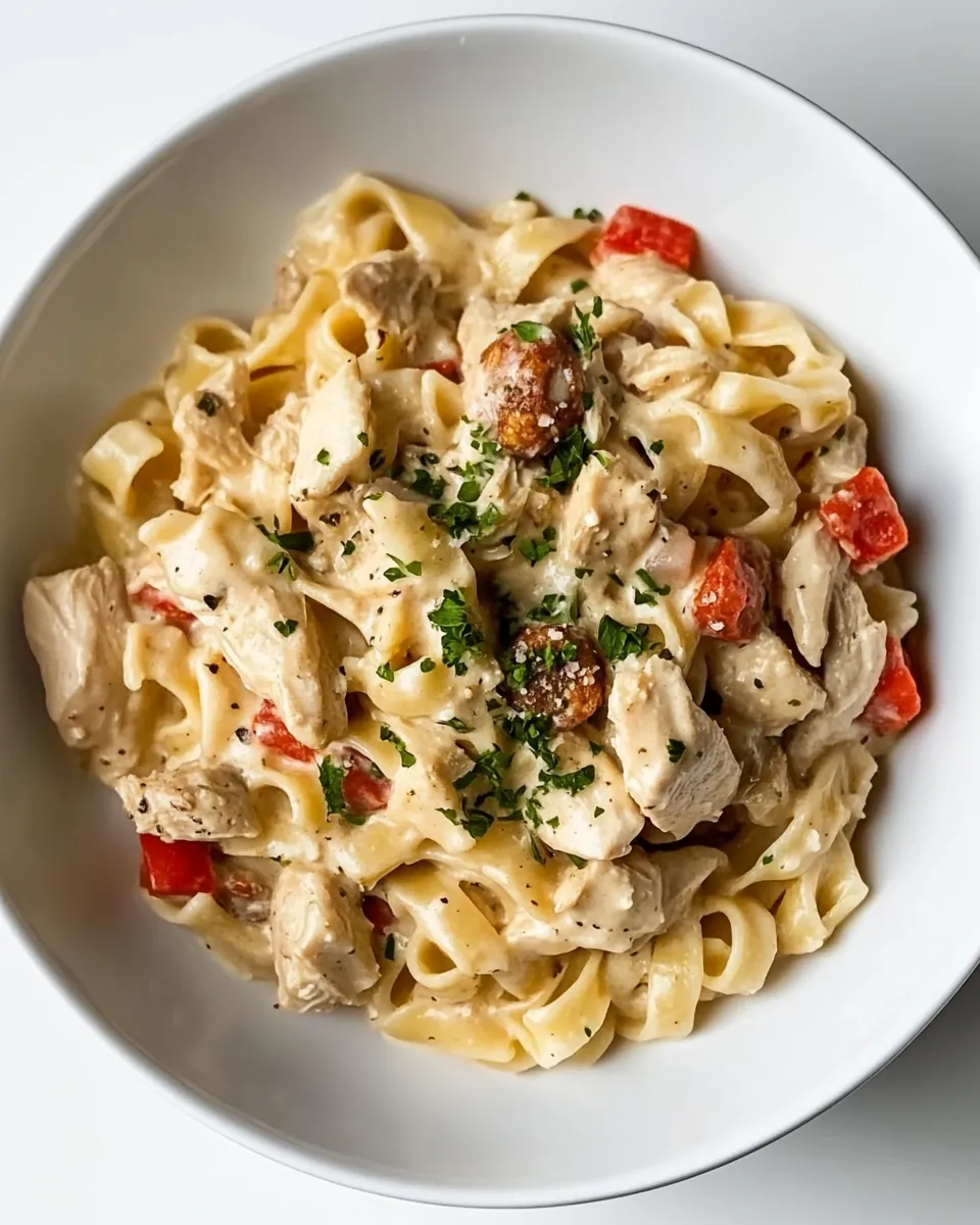 Creamy Chicken and Chorizo Pasta