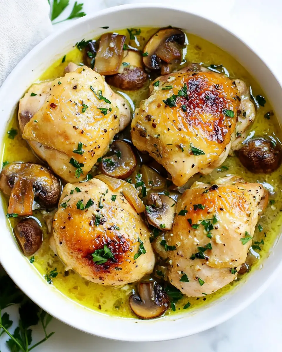 Creamy Garlic Mushroom Chicken
