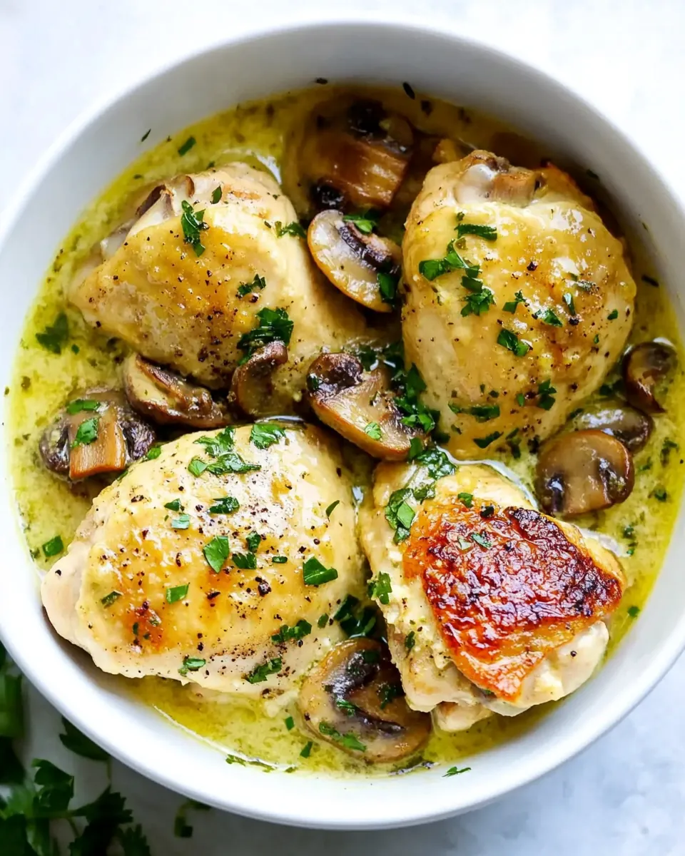 Creamy Garlic Mushroom Chicken