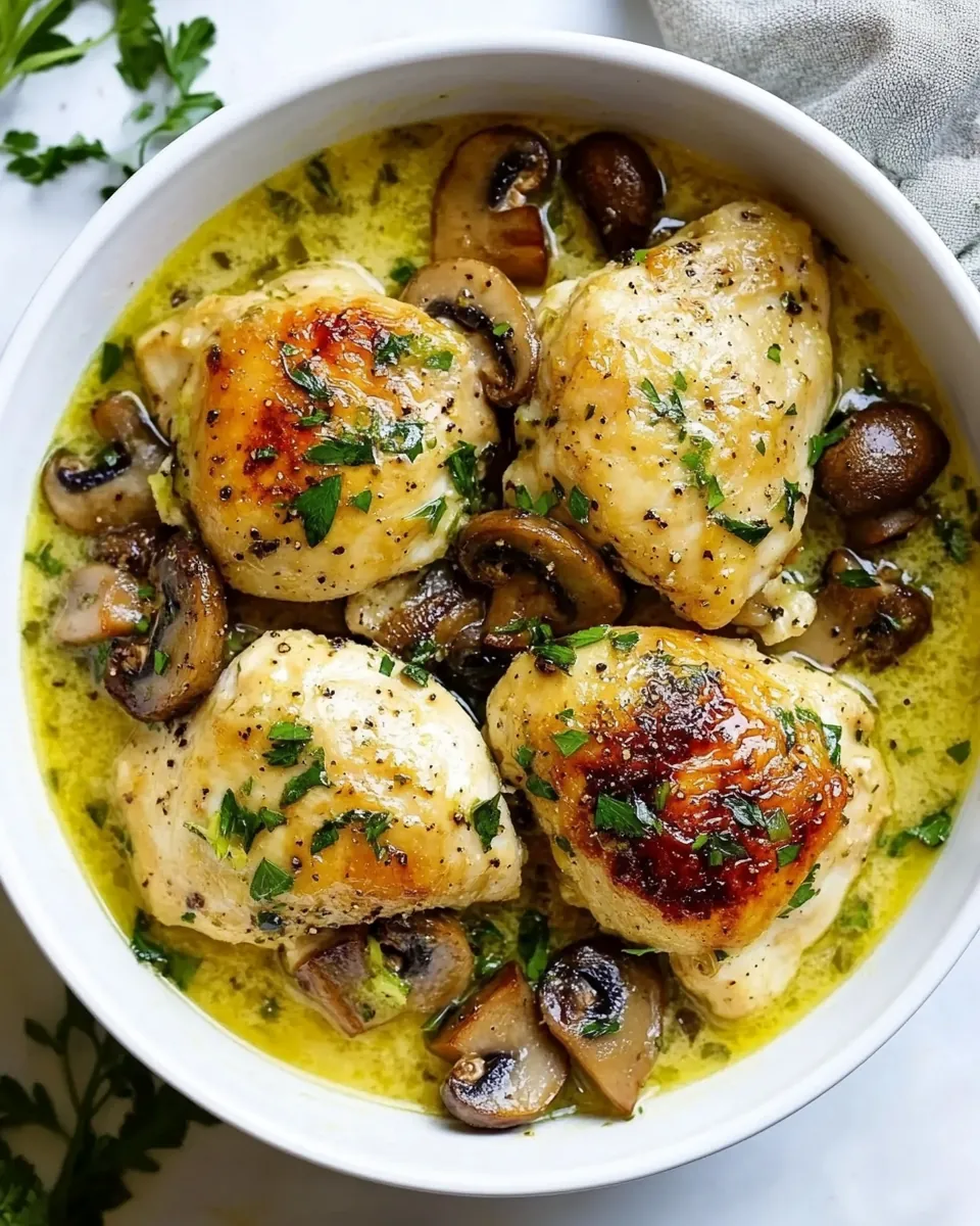 Creamy Garlic Mushroom Chicken