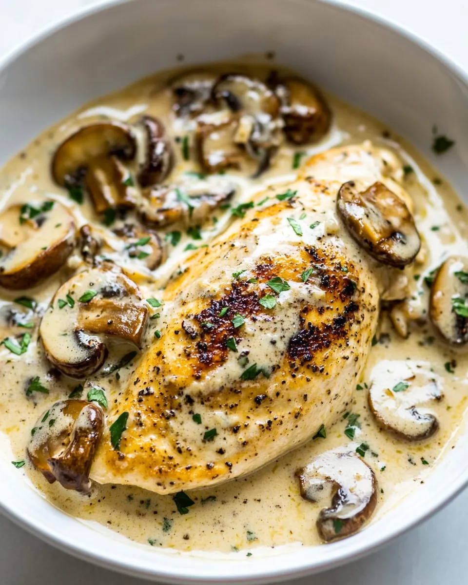 Creamy Garlic Parmesan Mushroom Chicken